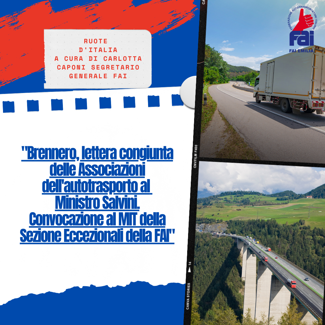 Ruote d'Italia: "Brennero, lettera congiunta delle Associazioni al Ministro Salvini”